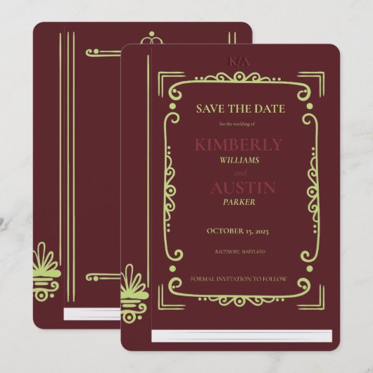 Omslag Oude Boek | Thema Boek Opslag Datum Kaart (Voorkant / Achterkant)