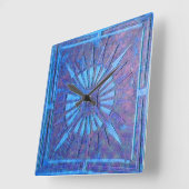 OMSLAG, Paars blauw Vierkante Klok (Hoek)