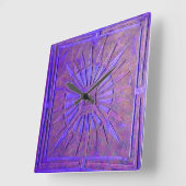 OMSLAG, Paars blauw Vierkante Klok (Hoek)