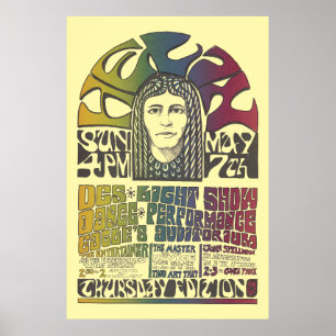 Omslag uit de jaren 60 / Evenement Psychedelische  Poster