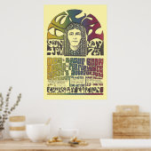 Omslag uit de jaren 60 / Psychedelische evenemente Poster (Keuken)