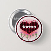 Omslag Uw hart in Tartan Ronde Button 5,7 Cm (Voorkant /achterkant)