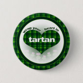 Omslag Uw hart in Tartan Ronde Button 5,7 Cm (Voorkant)