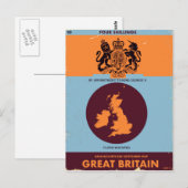 Omslag van een vintage kaartboek van Groot-Brittan Briefkaart (Voorkant / Achterkant)