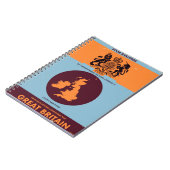 Omslag van een vintage kaartboek van Groot-Brittan Notitieboek (Linkerzijde)