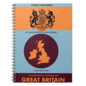 Omslag van een vintage kaartboek van Groot-Brittan Notitieboek (Voorkant)