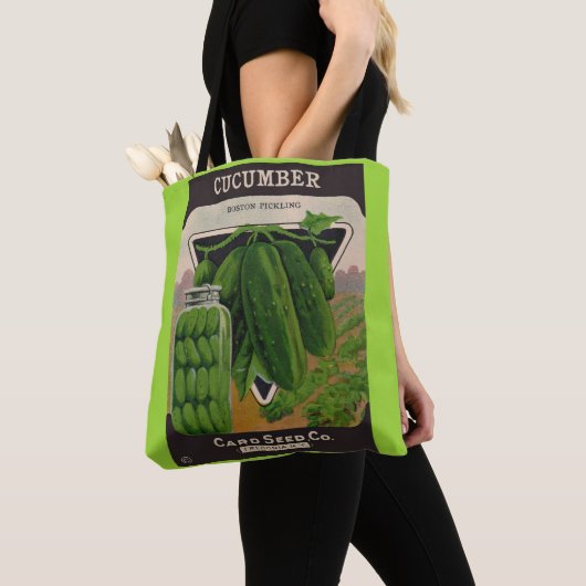 Omslag van komkommerzaad tote bag (Dichtbij)