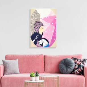 Omslag van modeblad Vintage Diva 1928 Canvas Afdruk