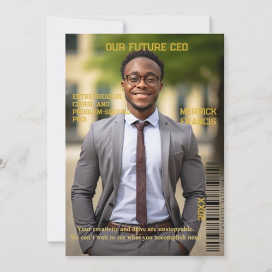 Omslag van ons toekomstig CEO-foto magazine Feestdagenkaart (Voorkant)