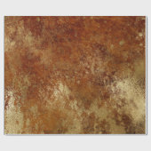 Omslag van Oranje Rust, vervormd goud Cadeaupapier (Vlak)