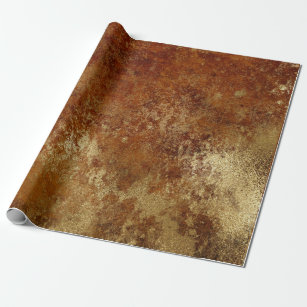 Omslag van Oranje Rust, vervormd goud Cadeaupapier