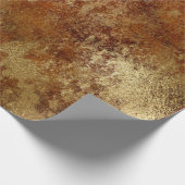 Omslag van Oranje Rust, vervormd goud Cadeaupapier (Hoek)