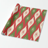 Omslag van Ornamenten met middagscurve Retro Vinta Cadeaupapier (Uitgerold)