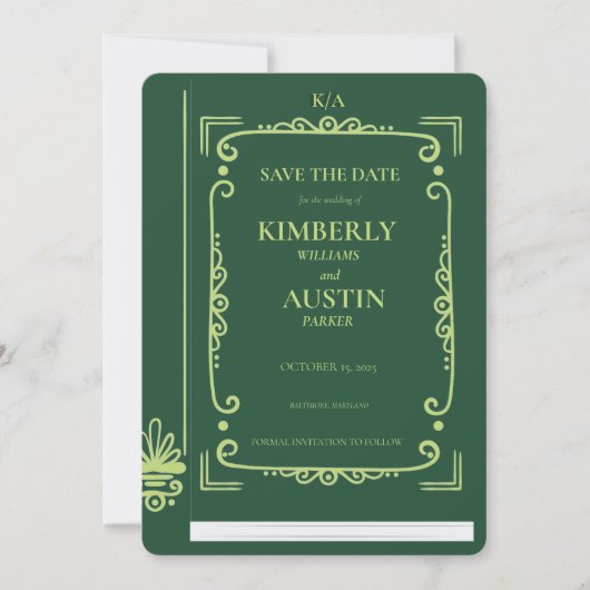 Omslag van oud boek | Thema boek bespaar de datum Kaart (Voorkant)