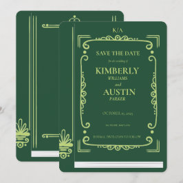 Omslag van oud boek | Thema Boek Sla de datum op Kaart