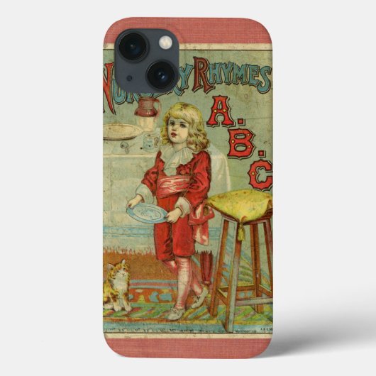 Omslag van oud kinderboek met kinderrijmpjes ABC Case-Mate iPhone Case (Achterkant)