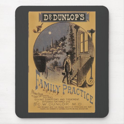 Omslag van oude boeken Doctor Dunlop's Family Prac Muismat (Voorkant)