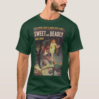 Omslag van vintage hard-boiled detective paperback t-shirt