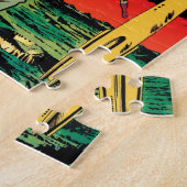 Omslag van vintage sciencefiction stripboek Rocket Legpuzzel (Zijkant)
