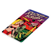 Omslag van vintage sciencefiction stripboek Rocket Magneet (Linkerzijde)