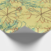 Omslag van zeewier waterpatroonpapier cadeaupapier (Hoek)
