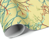 Omslag van zeewier waterpatroonpapier cadeaupapier (Rol Hoek)