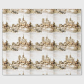 Omslagpapier met afbeelding "Notre Dame Cathedral" Cadeaupapier (Vlak)