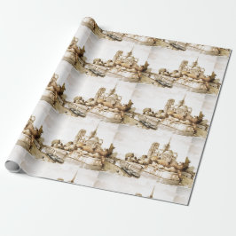 Omslagpapier met afbeelding "Notre Dame Cathedral" Cadeaupapier