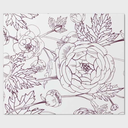 omslagpapier voor bloemen | Luxe bruiloften Cadeaupapier (Vlak)