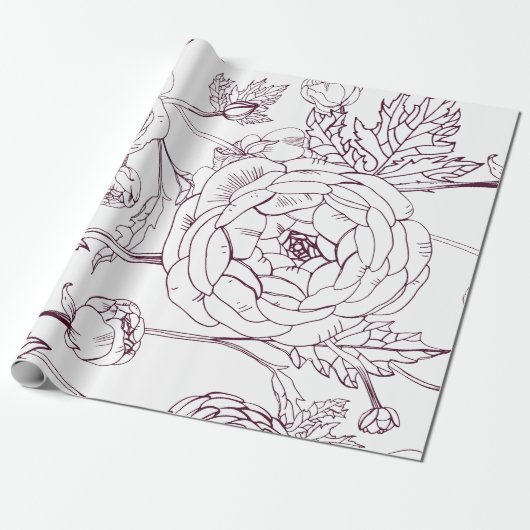 omslagpapier voor bloemen | Luxe bruiloften Cadeaupapier (Uitgerold)