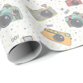 Omslagpapier voor camera's die pendelen cadeaupapier (Rol Hoek)