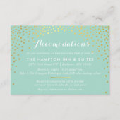 OMSLUITING chic rustiek mini gouden confetti mint Informatiekaartje (Voorkant)