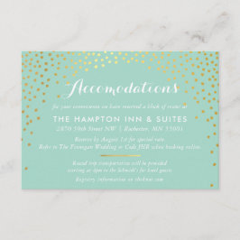 OMSLUITING chic rustiek mini gouden confetti mint Informatiekaartje