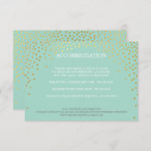 OMSLUITING chic rustiek mini gouden confetti mint Informatiekaartje (Voorkant / Achterkant)