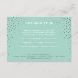 OMSLUITING chic rustiek mini zilver confetti mint Informatiekaartje