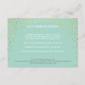 OMSLUITING chic rustieke mini gouden confetti mint Informatiekaartje (Voorkant)