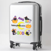 Omtrek Cute Halloween Black Cats Sticker (Koffer)