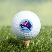 Omtrek en vlag Australië Golfballen (Insitu Shirt)