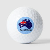 Omtrek en vlag Australië Golfballen (Voorkant)