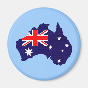 Omtrek en vlag Australië Magneet