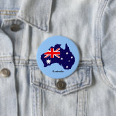 Omtrek en vlag Australië Ronde Button 7,6 Cm (In situ)