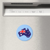 Omtrek en vlag van Australië Magneet (Insitu (Vaatwasser))