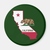 Omtrek en vlag van Californië Magneet (Voorkant)