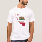 Omtrek en vlag van Californië T-shirt (Voorkant)