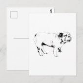 omtrek hallo, buldog briefkaart (Voorkant / Achterkant)