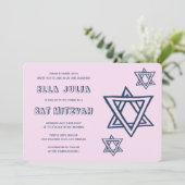 OMTREK LETTERS DAVIDSTER Aangepaste BAR Mitswa Kaart (Staand voorkant)