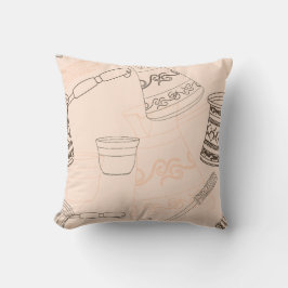 Omtrek Turkse koffie Elegant minimalistisch ontwer Kussen