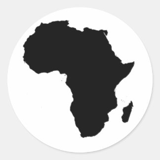 Omtrek van Afrika Ronde Sticker