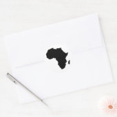 Omtrek van Afrika Ronde Sticker (Envelop)