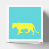 Omtrek van de gele leeuw bedankdoosjes (Bovenkant)